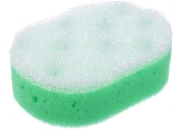 Мочалка из поролона с массажным слоем овальная Банные штучки 32604